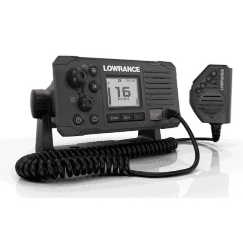 Rádio VHF lowrance Link-6s Classe D DSC, preto, com sinal GPS