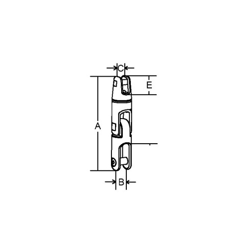S.S. 2 WAY SWIVEL ANCHOR CONNECTOR