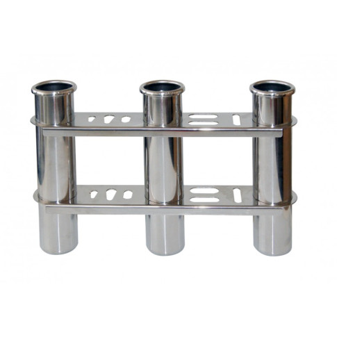 WALL MOUNTED STAINLESS STEEL ROD HOLDER