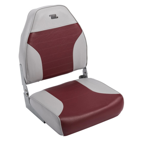 Assento Encosto Alto Sem placa Cinza/Vermelho- Wise Seating