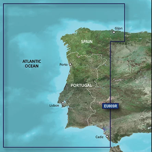 Carta Garmin Bluechart G3 Portugal e noroeste de Espanha HXEU009R