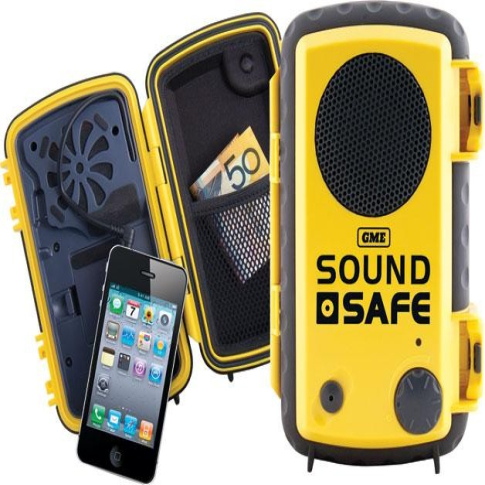 Caixa Estanque com Altifalante e ligação audio SOUND SAFE