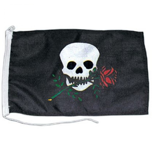 Bandeira Pirata com Rosa