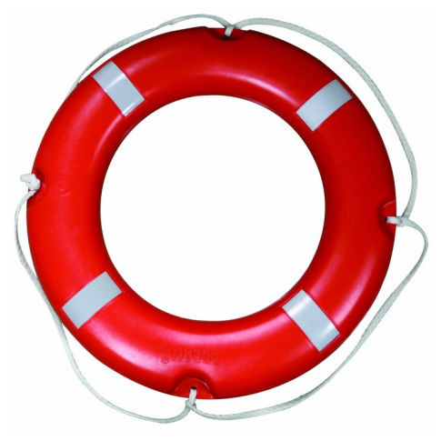 Kit de Segurança - Bóia salva-vidas homologada solas 2.5kg, Retenida e Suporte inox