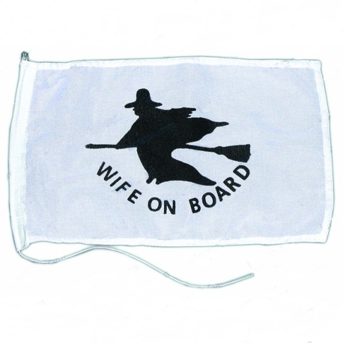 Bandeira "Wife on Board" - Mulher a Bordo