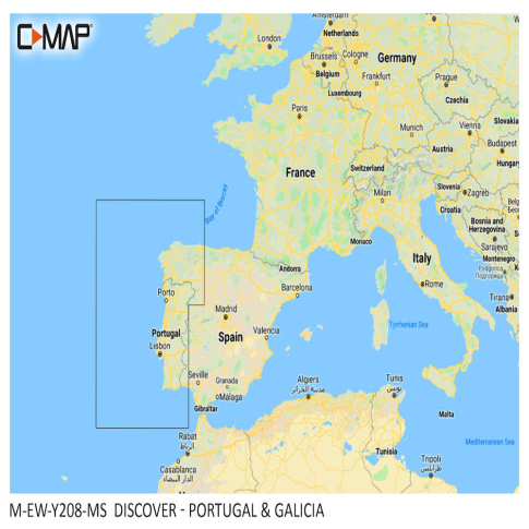 Carta C-MAP Discover – PORTUGAL E GALICIA
