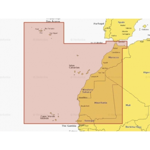 Carta Navionics+ - Açores , Madeira e Noroeste de África - NAAF004R
