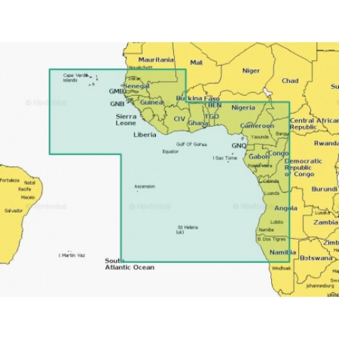 Carta Navionics+ - Costa Ocidental de África - NAAF005R
