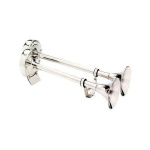 Corneta/ buzina tubo em aço inoxidável, dupla, 12v