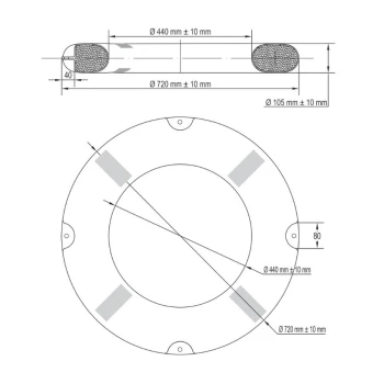 Bóia circular SOLAS de 4Kg código LSA