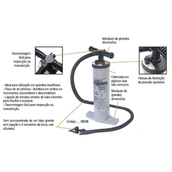 Bomba de chão manual de dupla acção