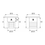 Bocal para gasoleo em bronze cromado