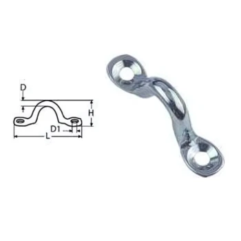 Alça inox 304 63x24x6mm