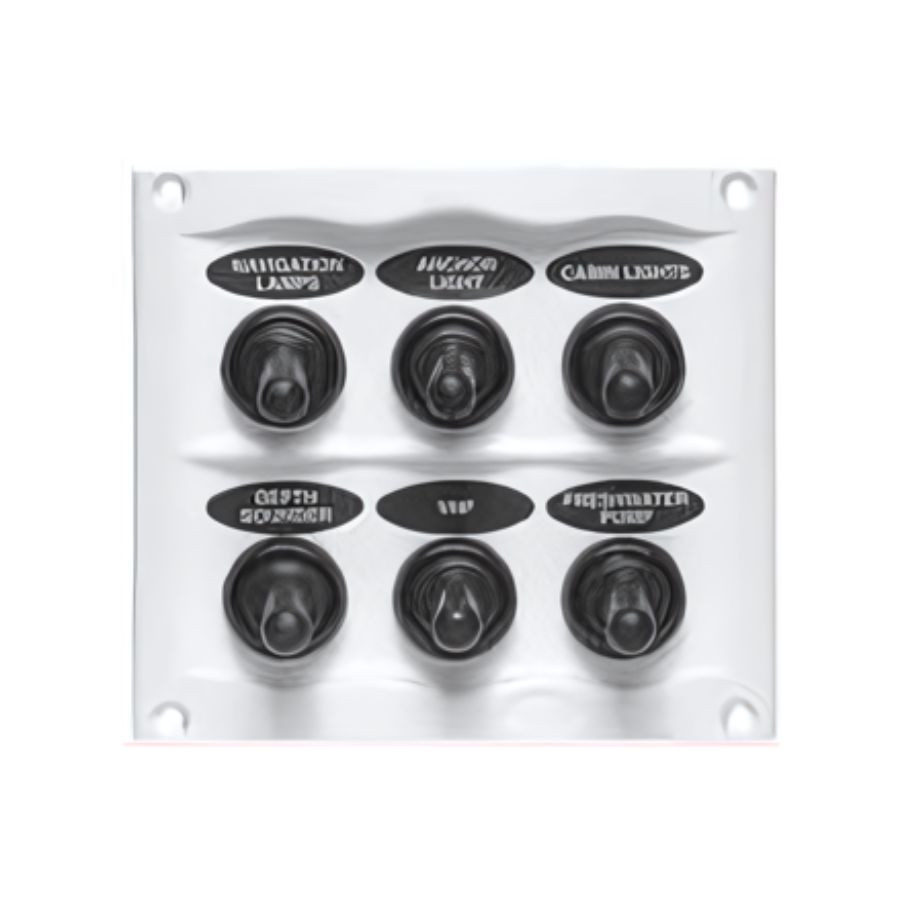 Painel 6 interruptores branco Painel 6 interruptores branco