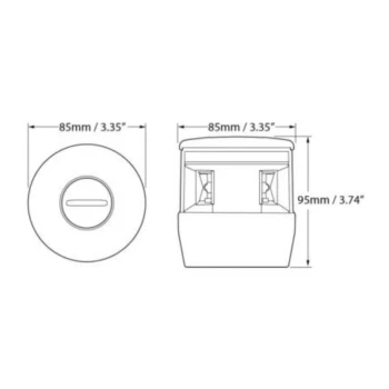 Conjunto 3 luzes de navegação com luz de âncora
