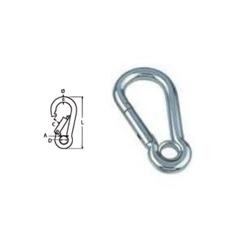 Mosquetão aço inox sem olhal 7x70mm 1370kg