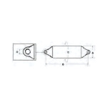 Defensa branca 50x14cm