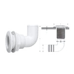 Passa-cascos 90º Ø 20 mm mm