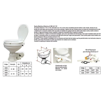 Sanita Marítima Eléctrica LT-1E & LT-1E-24 V