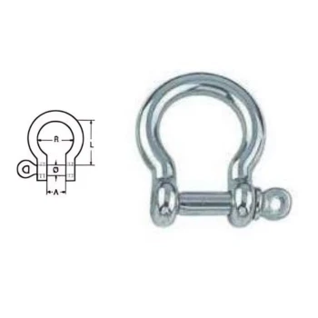Manilha ferradura aço inox de 5 mm 1200kg