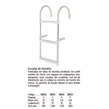 Escadas em alumínio -2 degraus