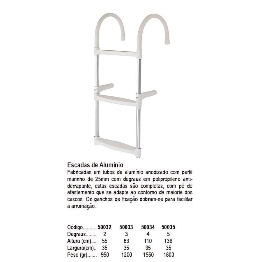 Escadas em alumínio -4 degraus Escadas em alumínio -4 degraus