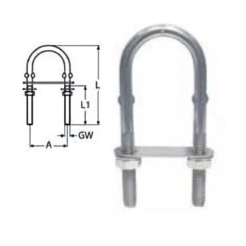 Alça inox M8 80x35mm