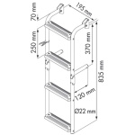 Escada Articulada – 2 + 2 Degraus – Inox