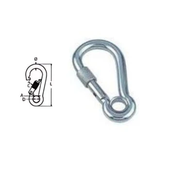 Mosquetão aço inox sem olhal e trava segurança 6x60mm 880kg
