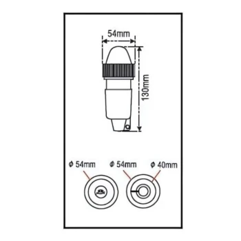 Conj.3 luzes de navegação de emergência