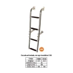 Escada articulada aço inox 316, 2+2 degraus, 165x760mm