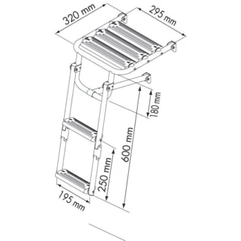 Escada / plataforma 2 degraus