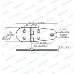 Dobradiça inox 3.2mm