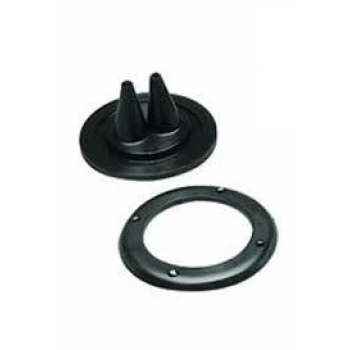 Passa cabos duplo preto 115x52mm