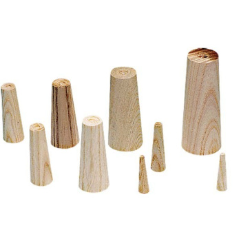 Kit com 9 cones em madeira