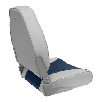 Assento Encosto Alto Sem placa Cinza/Marinho - Wise Seating