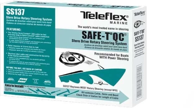 Conjunto direcção reforçado Safe QC Teleflex 14 pés Conjunto direcção reforçado Safe QC Teleflex 14 pés