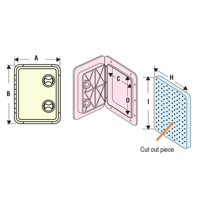 Escotilha de Acesso Industrial - 270x370mm