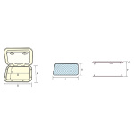 Escotilha Euro2 Branca – Quadrada – 480 x 480 mm