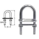 Alça inox M8 100x40mm