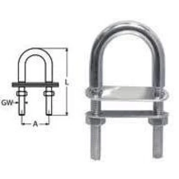 Alça inox M8 100x40mm