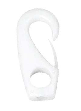 Mosquetão Plástico Branco Olhal 10mm Furo 6 Mm Mosquetão Plástico Branco Olhal 10mm Furo 6 Mm