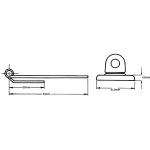 Dobradiça / Fecho de segurança giratório inox