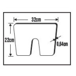 Apoio p/motor fora de bordo-painel de popa 32x22cm branco