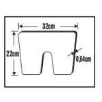 Apoio p/motor fora de bordo-painel de popa 32x22cm branco