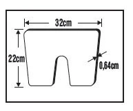 Apoio p/motor fora de bordo-painel de popa 32x22cm branco Apoio p/motor fora de bordo-painel de popa 32x22cm branco