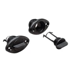 Bueira oval em poliamida para fixação com parafusos branca 54 x 33 mm