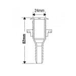 Dreno através do casco p/ tubo 3/4