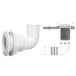 Passa-cascos 90º Ø 25 mm