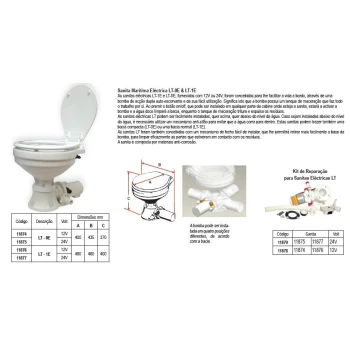 Sanita Marítima Eléctrica LT-1E & LT-1E-12 V